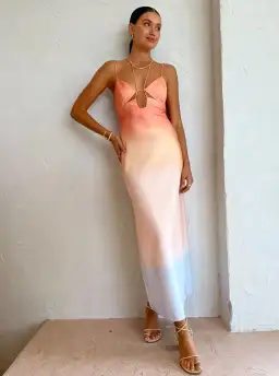 Significant Other Karli Midi Dress Horizon Size 6 for rent on The Volte - image 1