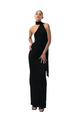 Khanum's Kara Scarf Maxi Dress Black Size S / AU 8 for rent on The Volte - image 1