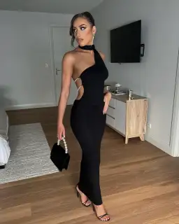 Khanum's Kara Scarf Maxi Dress Black Size S / AU 8 for rent on The Volte - image 4