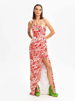 Alice McCall Daisy Daze Gown in Salsa Red Size 8 AU for rent on The Volte - image 2