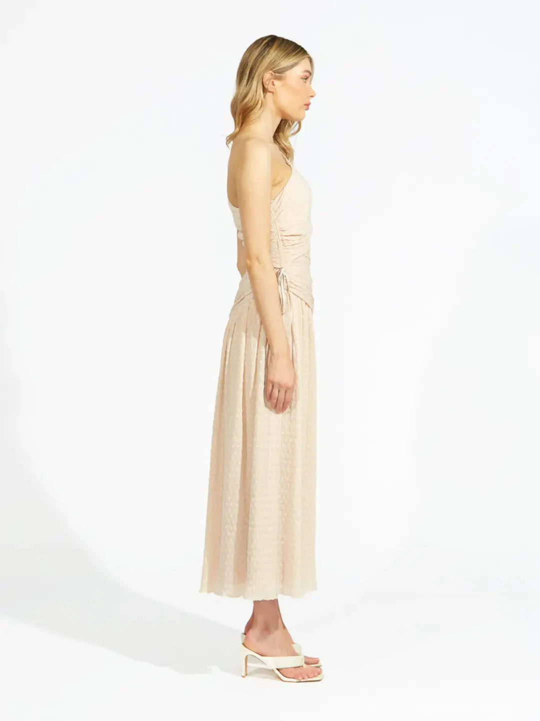 Alice McCall Lolita Midi Dress in Chai Latte Size 12 AU for rent on The Volte - main image
