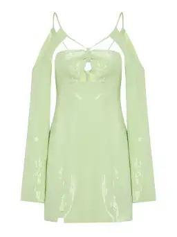 Alice McCall Night Sky Mini Dress Lime Cream Size 12 AU for rent on The Volte - image 5