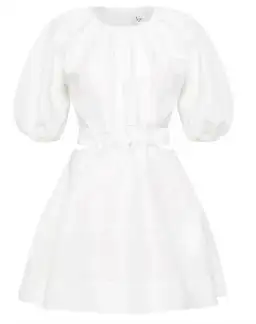 Aje Mimosa Cut Out Mini Dress White Size 8 for rent on The Volte - image 4