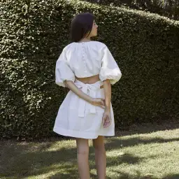 Aje Mimosa Cut Out Mini Dress White Size 8 for rent on The Volte - image 3