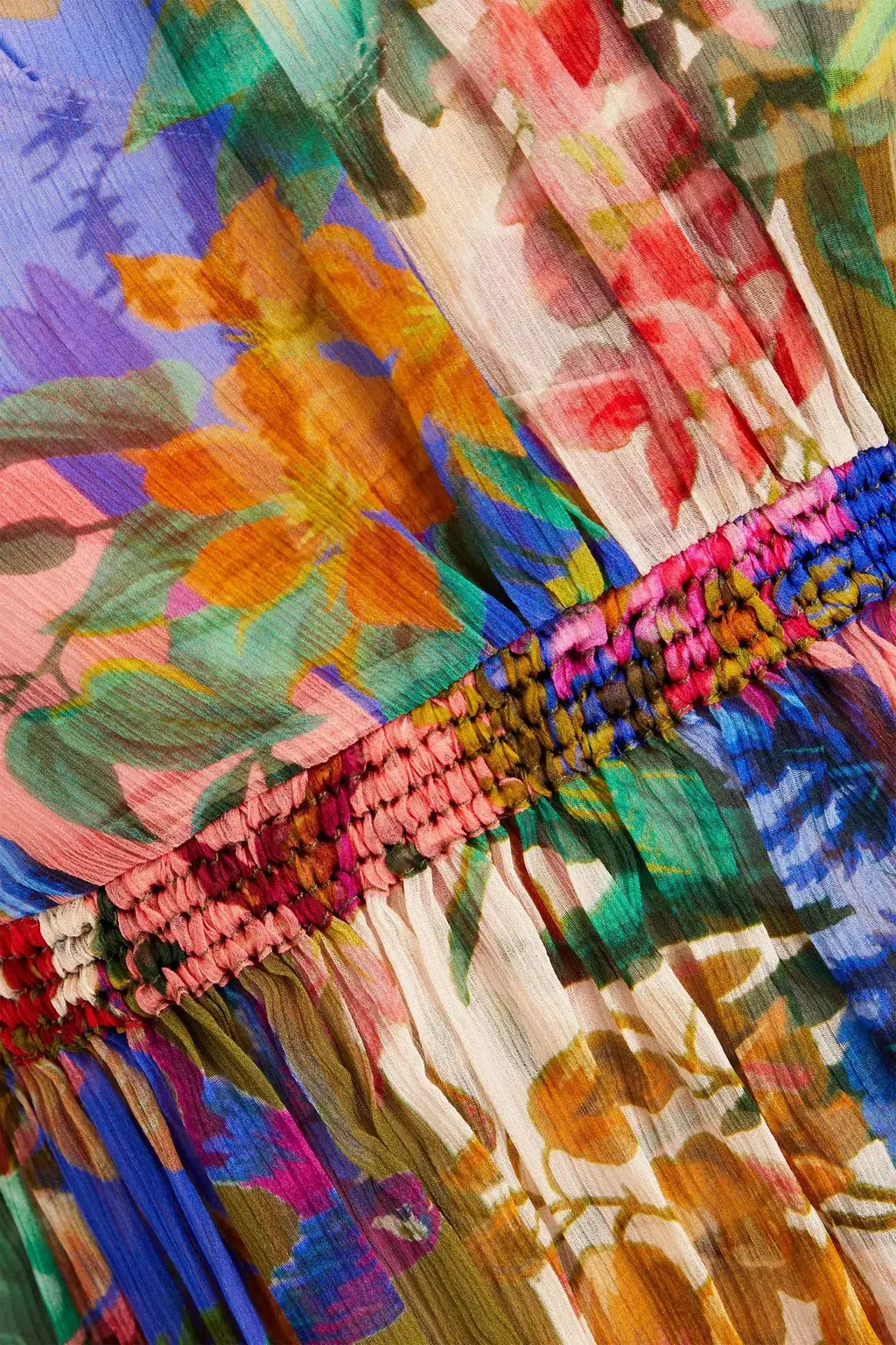 Zimmermann Tropicana Lantern Ruffle Mini Dress Multi Floral Size 0/Au 8 for rent on The Volte - main image