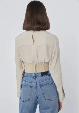 Viktoria and Woods Sistine Corset in Nude/Tan Size 4 for rent on The Volte - image 3