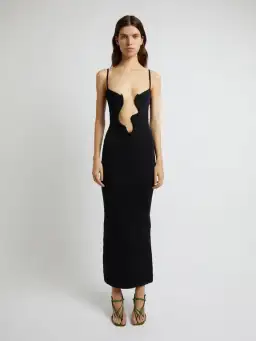 Christopher Esber Salacia Wire Column Dress Black Size 8 for rent on The Volte - image 1
