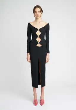 Nicola Finetti Romina Dress Black Size 10