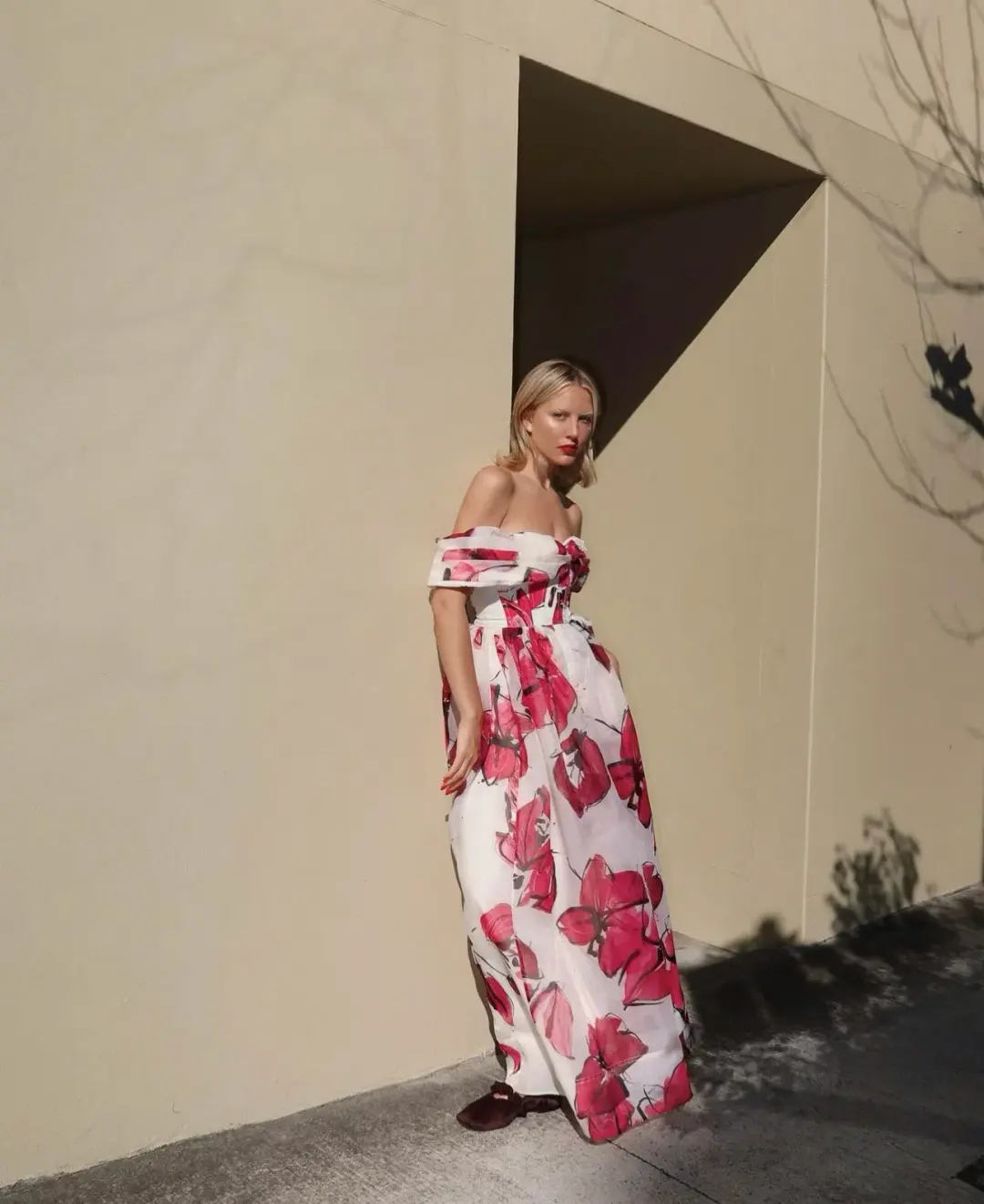 Aje Cordelia Corseted Maxi Dress Falling Floral Size 10 for rent on The Volte - main image