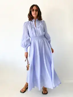 Alemais Felicia Midi Dress Blue Size 10 for rent on The Volte - image 1