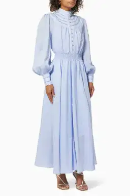 Alemais Felicia Midi Dress Blue Size 10 for rent on The Volte - image 2