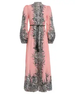Zimmermann The Moonshine Billow Long Dress in Pink Lily Size 2 / AU 12 for rent on The Volte - image 2
