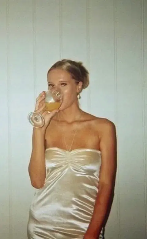 Hntr the Label Lulu Gown in Champagne Size XS/S for rent on The Volte - main image