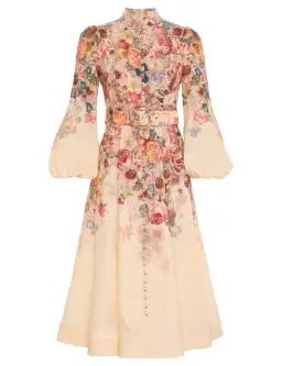 Zimmermann The Luminosity Buttoned Midi Dress in Morisot Cream Floral Print Size 2 / AU 12 for rent on The Volte - image 2
