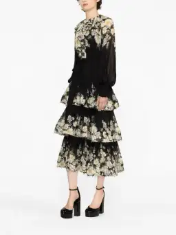 Zimmermann Coaster Tiered Midi Dress in Georgette Size 2 / AU 12 for rent on The Volte - image 2