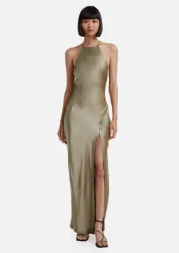 Bec & Bridge Loren Halter Midi Dress Sage Size 6 for rent on The Volte - image 1