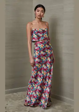 Bec & Bridge Lucette Crop Top and Midi Skirt Set Floral Size 14/8 for rent on The Volte - image 1