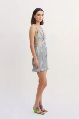 Suboo Ana Sleeveless Mini Dress Silver Size 8 for rent on The Volte - image 4