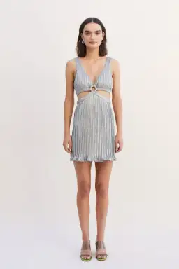 Suboo Ana Sleeveless Mini Dress Silver Size 8 for rent on The Volte - image 1