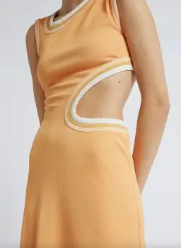 Christopher Esber Skewed Neck Multi Bind Dress Orange Size AU 4 for rent on The Volte - image 2