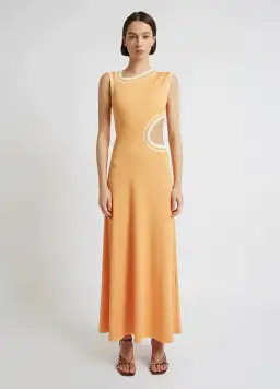 Christopher Esber Skewed Neck Multi Bind Dress Orange Size AU 4 for rent on The Volte - image 1