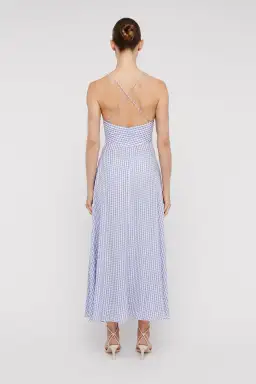 Scanlan Theodore Strappy Gingham Dress Mauve Size 6 for rent on The Volte - image 3