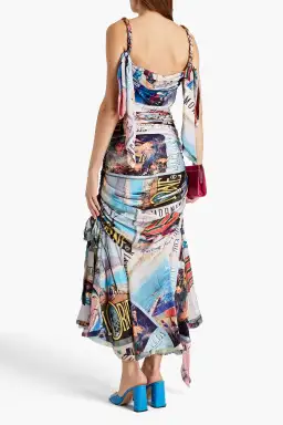 Zimmermann Postcard Chain Tie Midi Dress Print Size 0/AU 8 for rent on The Volte - image 2