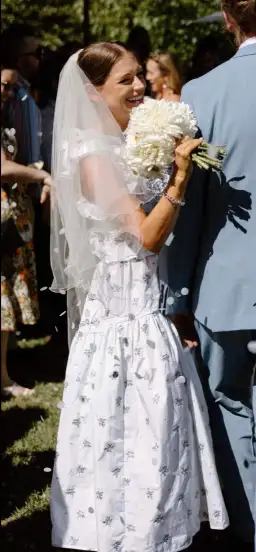 Cecilie Bahnsen Livia Embroidered Tie Back Dress in White Size 8 for rent on The Volte - image 4