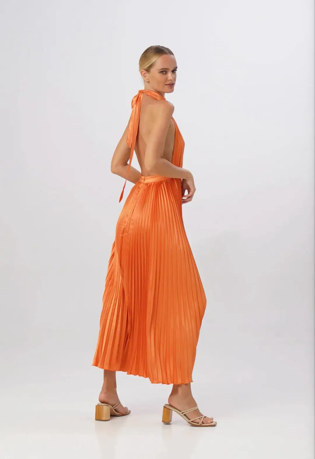 L'Idee Renaissance Split Gown in Tangelo Size XS / AU 6 for rent on The Volte - main image