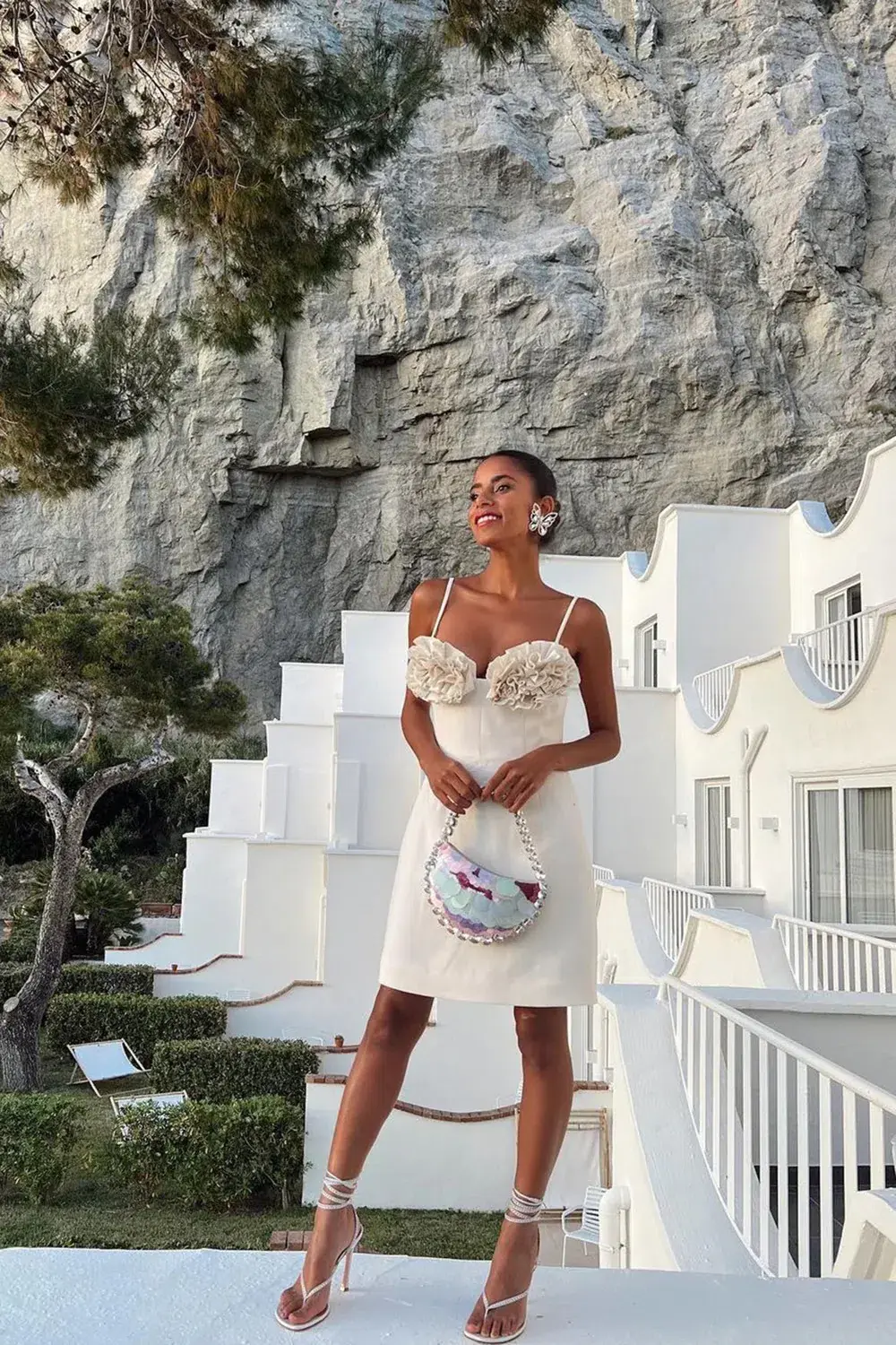 Rachel Gilbert Margot Mini Dress in Coconut Size 1 / AU 8 for rent on The Volte - main image