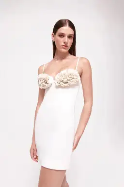 Rachel Gilbert Margot Mini Dress in Coconut Size 1 / AU 8 for rent on The Volte - image 2