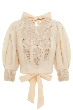 Alemais Violeta Tie Back Top Cream Size 6 for rent on The Volte - image 6