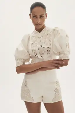 Alemais Violeta Tie Back Top Cream Size 6 for rent on The Volte - image 2