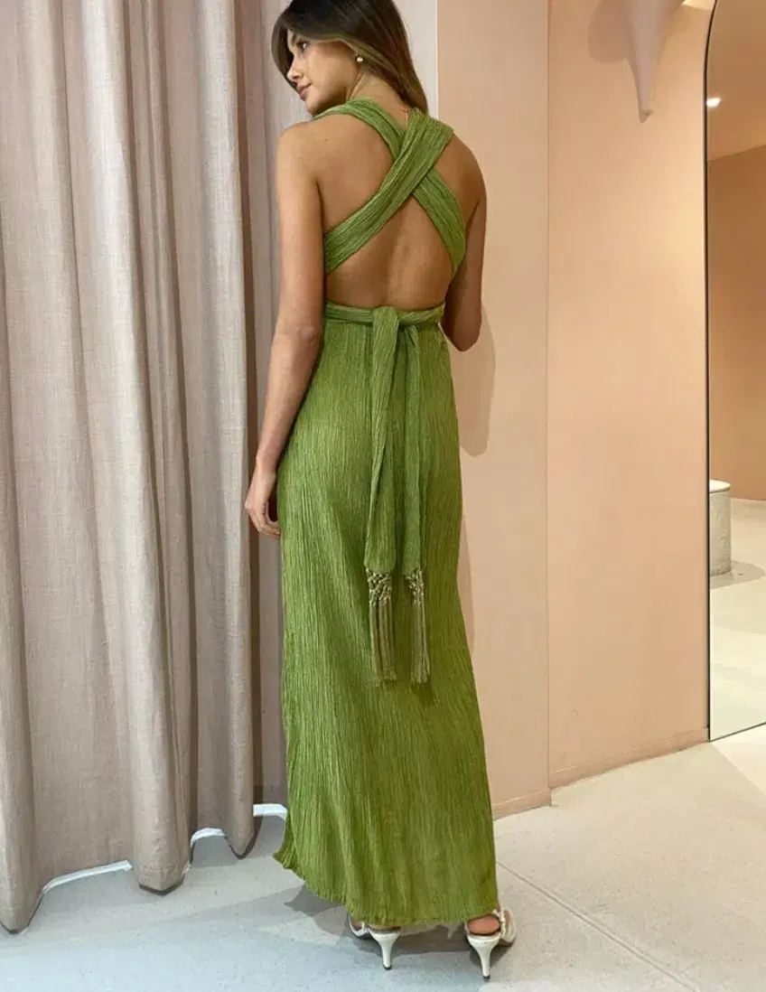 Savannah Morrow Verita Dress in Agave Size 8 for rent on The Volte - main image