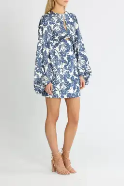 Significant Other Holly Mini Dress Blue Print Size 12 for rent on The Volte - image 2