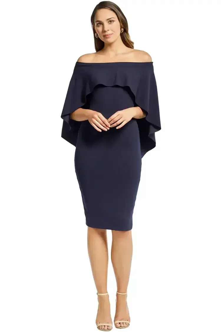 Pasduchas Composure Midi Dress Anchor Blue Navy Size 10 for rent on The Volte - main image