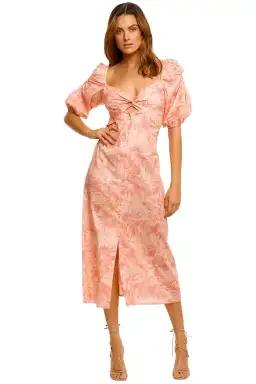 Pasduchas Aviary Midi Pink Print Size 8