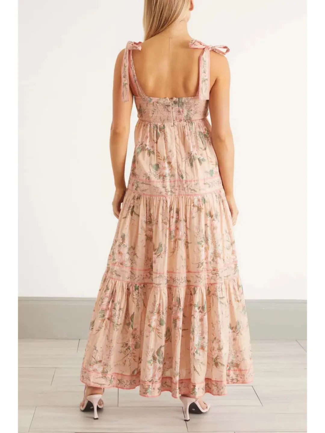 Zimmermann Moonshine Tie Shoulder Maxi Dress Floral Size 3 / AU 14 for rent on The Volte - main image