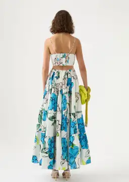 AJE Botanical Tiered Maxi Dress Cool Camellia Size 4 for rent on The Volte - image 2