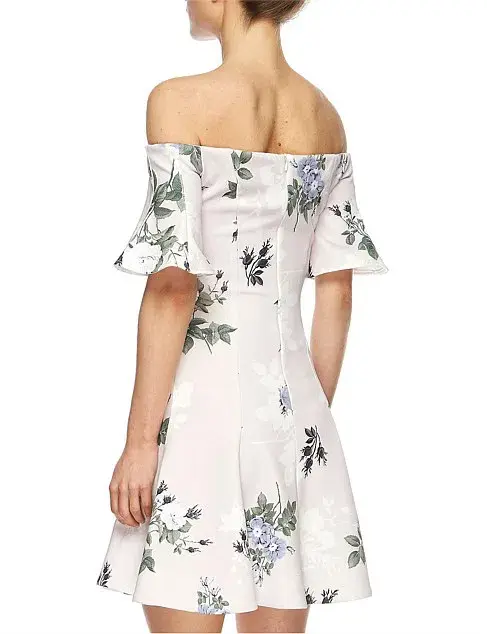 Lover Petunia Off Shoulder Mini Dress Floral Size 6 for rent on The Volte - main image