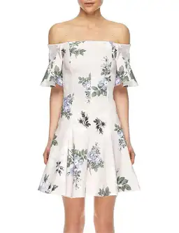 Lover Petunia Off Shoulder Mini Dress Floral Size 6 for rent on The Volte - image 6