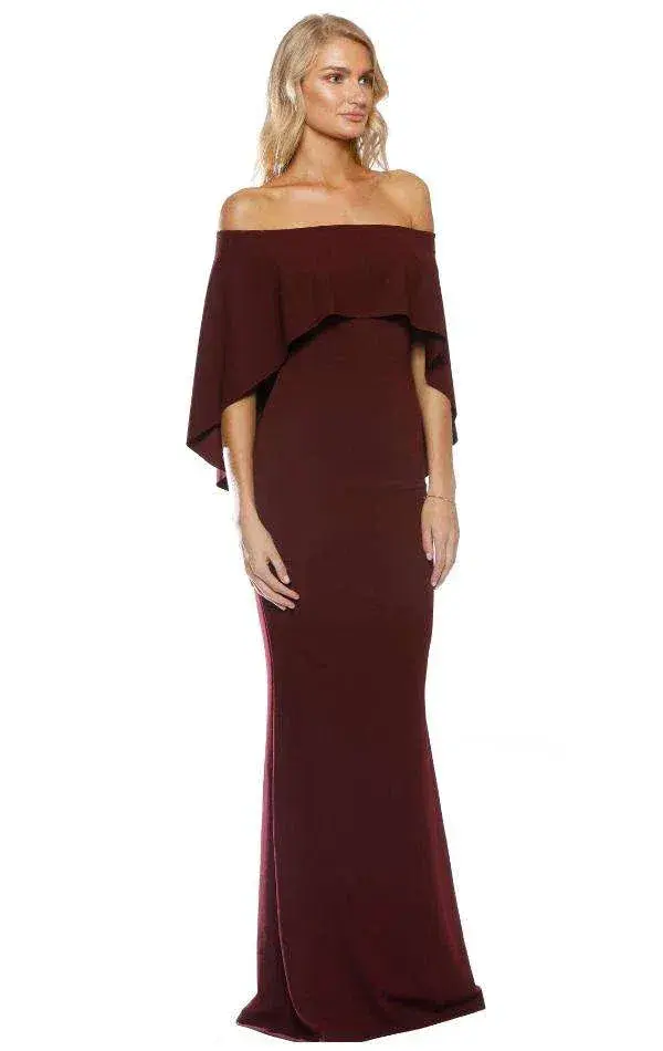 Pasduchas Composure Gown in Wine Size 6 for rent on The Volte - main image