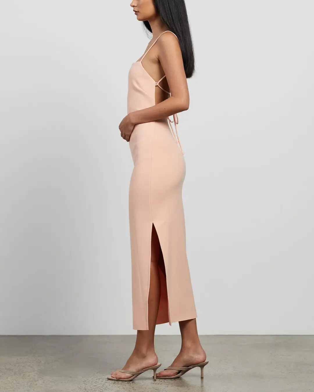 Bec & Bridge Maddison Midi Dress Peach Size 8 for rent on The Volte - main image