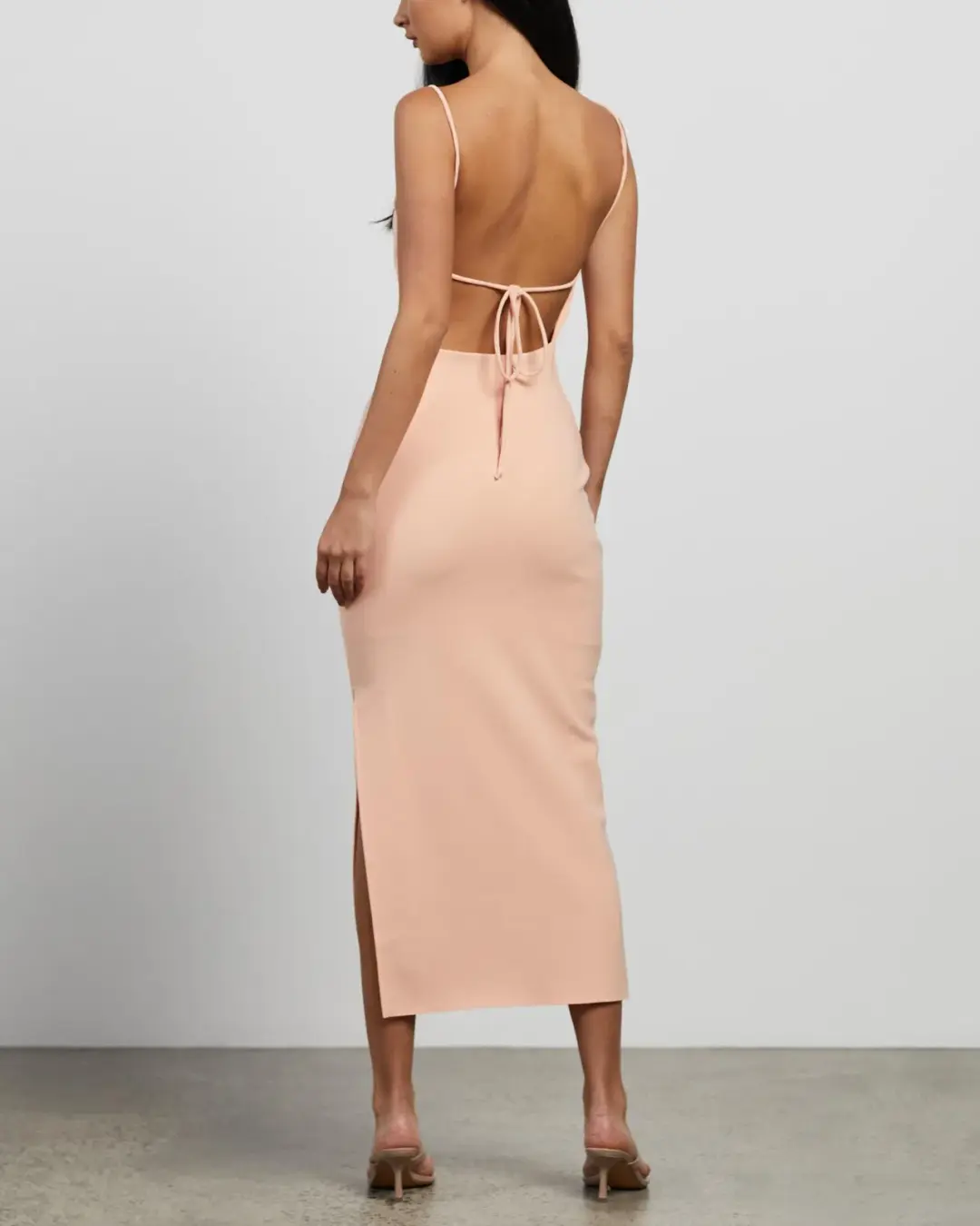 Bec & Bridge Maddison Midi Dress Peach Size 8 for rent on The Volte - main image