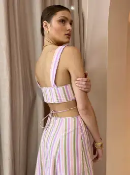 Magali Pascal Ravel Dress Stripe Print Size S / AU 8 for rent on The Volte - image 3