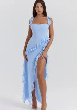 House Of CB Ariela Ruffle Maxi Dress Blue Size 6 for rent on The Volte - image 2