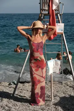 With Harper Lu Mesh Fuchsia Bloom Size S / AU 8 for rent on The Volte - image 1