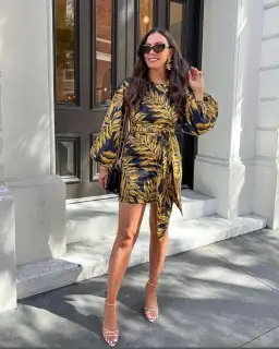 Pasduchas Elody Shell Mini Dress Print Size 14 for rent on The Volte - image 2