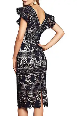 Love Honor Marina Midi Dress in Navy Size 10 for rent on The Volte - image 2