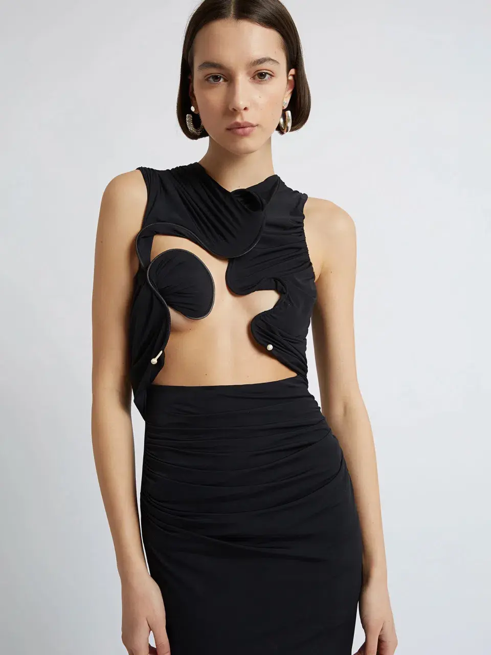 Christopher Esber Venus Tank Dress Black Size 6 for rent on The Volte - main image
